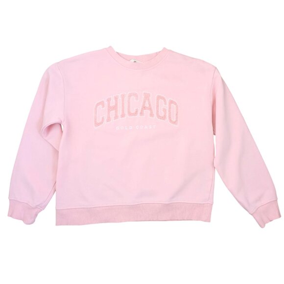 H&M Pink “Chicago Gold Coast” Women’s Sweatshirt – Size S - Picture 1 of 9